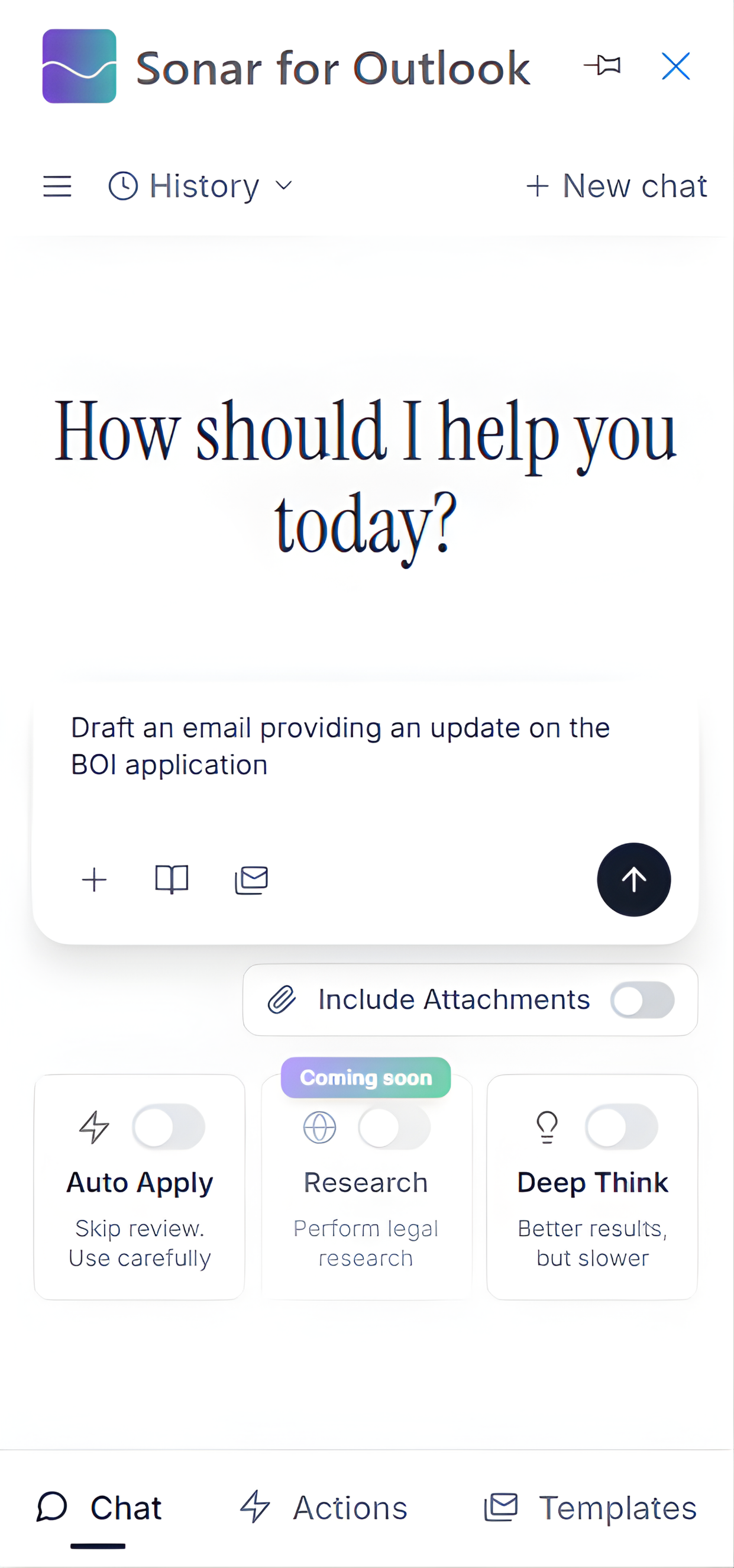 Outlook Chat feature
